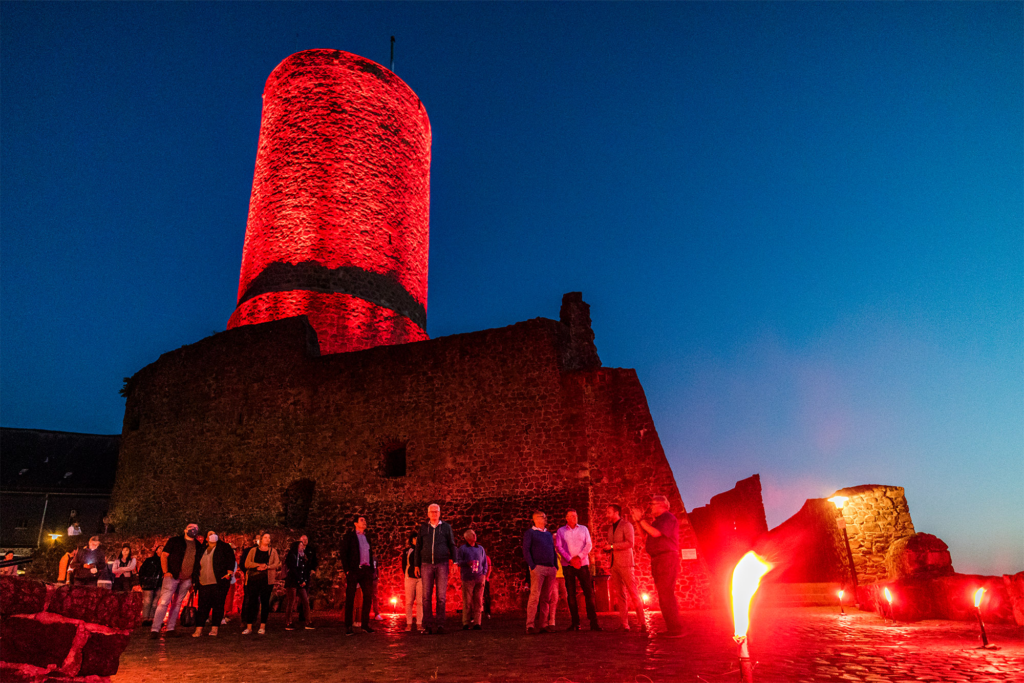 Burg Gleiberg zur Night of Light 2020